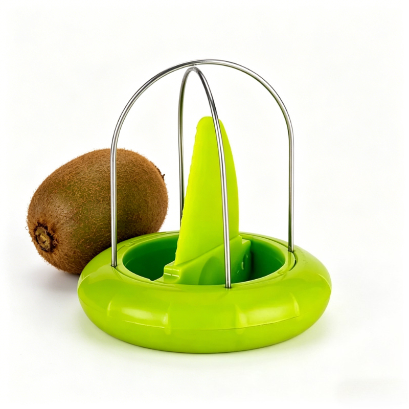 Kitchen Gadgets Essential - ที่ปอกกีวีสแตนเลสอย่างดี ใช้งานง่าย ปอกผลไม้ได้รวดเร็ว พร้อมที่ตัด/แบ่งกีวี มีดหั่นผลไม้ อุปกรณ์ครัว