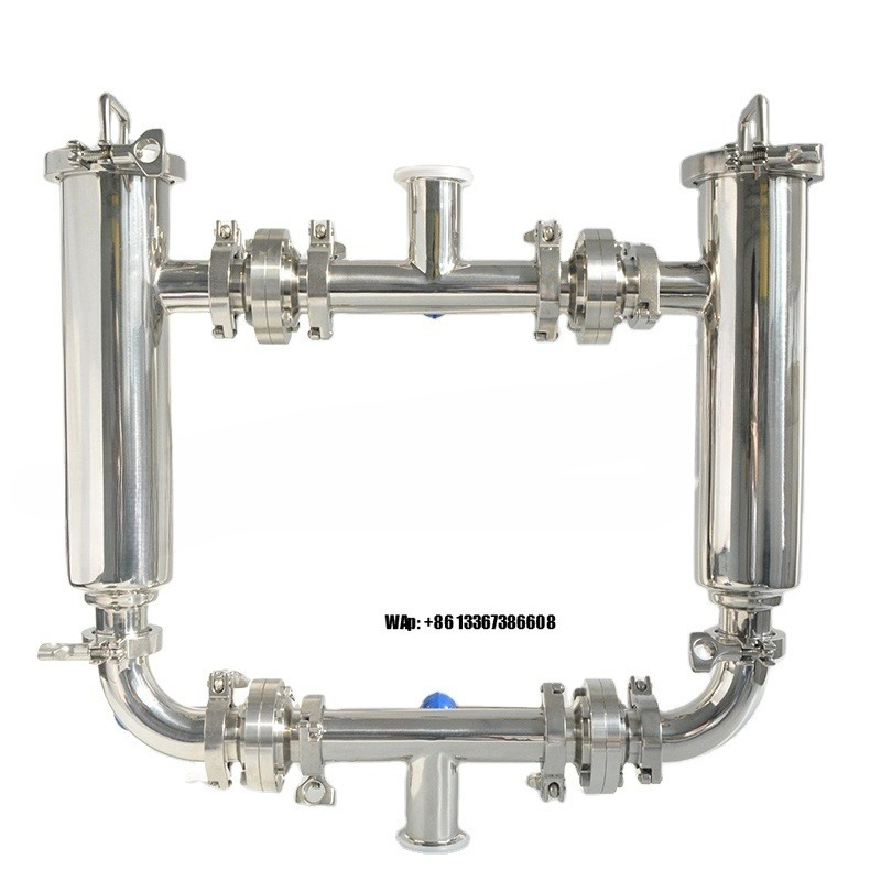 Stainless Steel Strainer - ตัวกรองแบบดูเพล็กซ์ประสิทธิภาพสูงสำหรับช็อคโกแลต ทำจากสแตนเลส 304 316L แบบสุขาภิบาล พร้อมข้อต่อแบบไตรแคลมป์