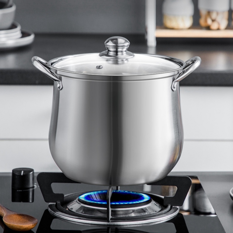 Kitchen Gadgets Essential - หม้อสต๊อกสแตนเลสขนาดใหญ่ 1 ชิ้น - เหมาะสําหรับซุป สตูว์