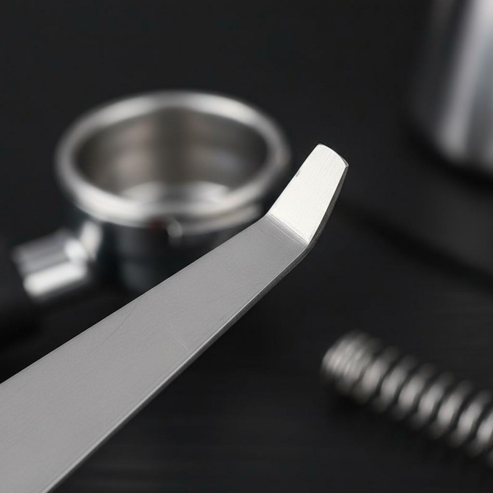 Stainless Steel Strainer - เครื่องมือถอดตะกร้าพอร์ทาฟิลเตอร์ ตะกร้ากรองเอสเพรสโซ่สแตนเลส 304 เครื่องมืองัดตะกร้า ทำความสะอาดง่ายสำหรับบาริสต้า