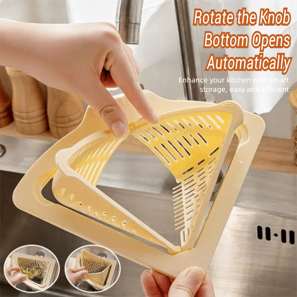 Kitchen Gadgets Needed - ตะกร้ากรองเศษอาหารแม่เหล็กแบบสามเหลี่ยม ทนทาน อเนกประสงค์ สำหรับอ่างล้างจาน อุปกรณ์ครัว