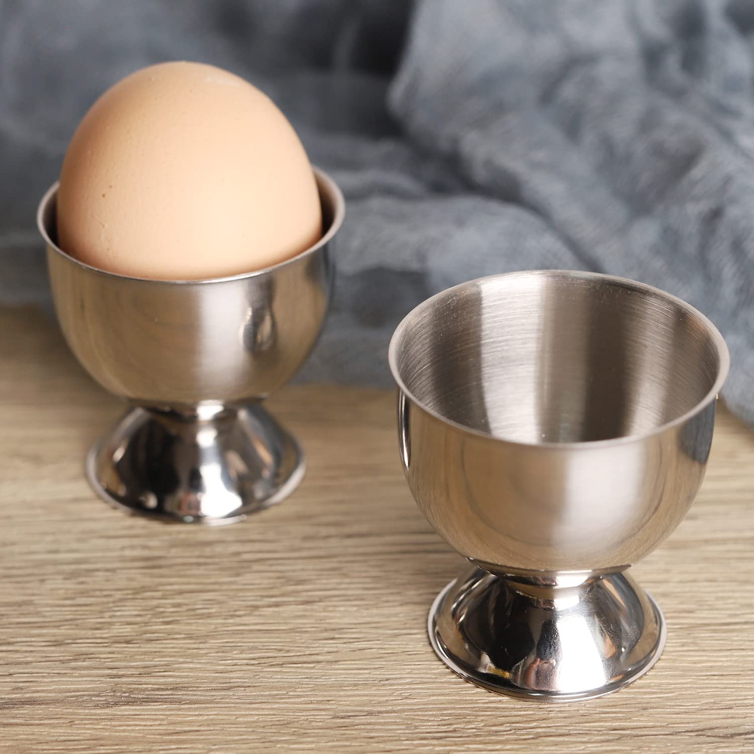 Kitchen Gadgets For Gifts - ชุดถ้วยไข่สแตนเลสเซตที่ใส่ถาดไข่ต้มเนื้อนิ่มสำหรับอาหารเช้าเครื่องครัวชุดของขวัญอุปกรณ์ทำครัวไข่