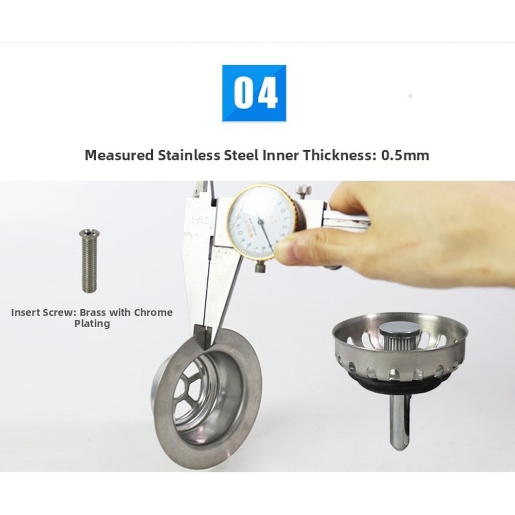 ท่อระบายน้ำอ่างล้างจานสแตนเลสข - Stainless Steel Strainer บทวิจารณ์และราคา