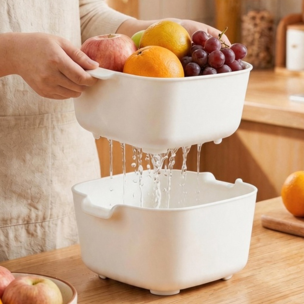 ตะกร้ากรองสองชั้นสำหรับอาหาร เ - Kitchen Home Gadgets บทวิจารณ์และราคา
