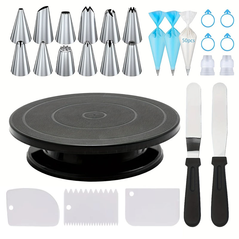 ชุดเครื่องมือตกแต่งเค้ก 76 ชิ้ - Cake Decorating Turntable บทวิจารณ์และราคา