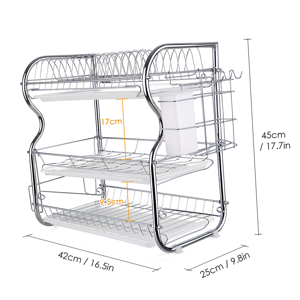 ชั้นวางจานอเนกประสงค์ 3 ชั้นอุ - Kitchen Gadgets Needed บทวิจารณ์และราคา