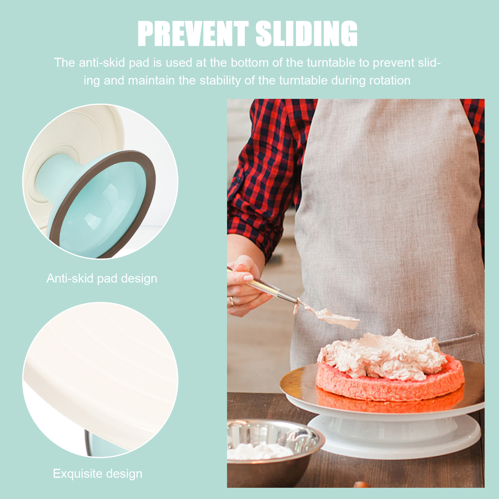 แท่นหมุนเค้กแบบแมนนวลพร้อมฐานก - Cake Decorating Turntable บทวิจารณ์และราคา