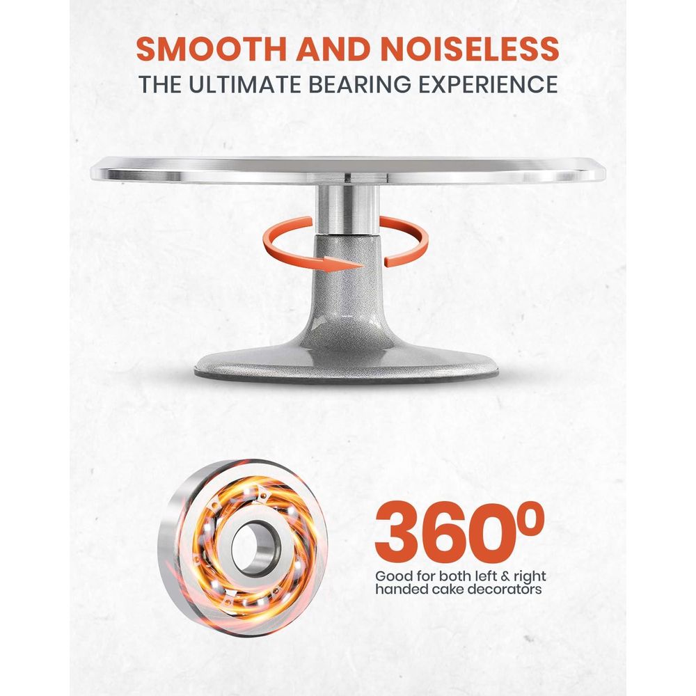 ฐานหมุนเค้กอัลลอยขนาด 12 นิ้ว  - Cake Decorating Turntable บทวิจารณ์และราคา