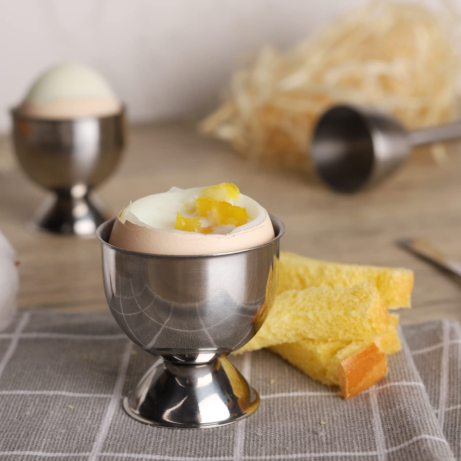 ชุดถ้วยไข่สแตนเลสเซตที่ใส่ถาดไ - Kitchen Gadgets For Gifts บทวิจารณ์และราคา